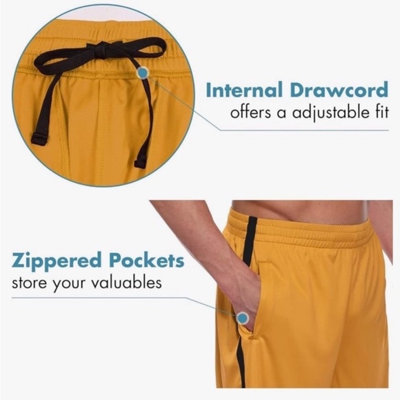 BALEAF Men's Basketball Shorts Long with Zipper Pockets Quick Dry M - Picture 3 of 9